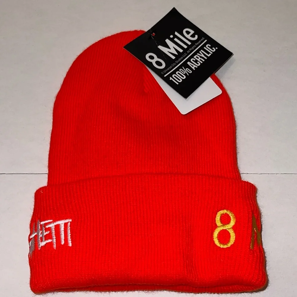 VERY RARE EMINEM 8 MILE X MOM'S SPAGHETTI BEANIE (ORANGE) - Picture 2 of 4